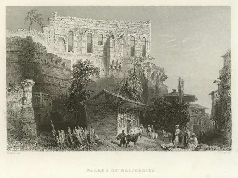Palast des Belisarius, Konstantinopel von William Henry Bartlett