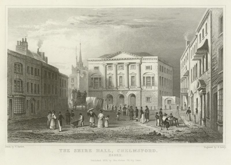 Das Shire Hall, Chelmsford, Essex von William Henry Bartlett