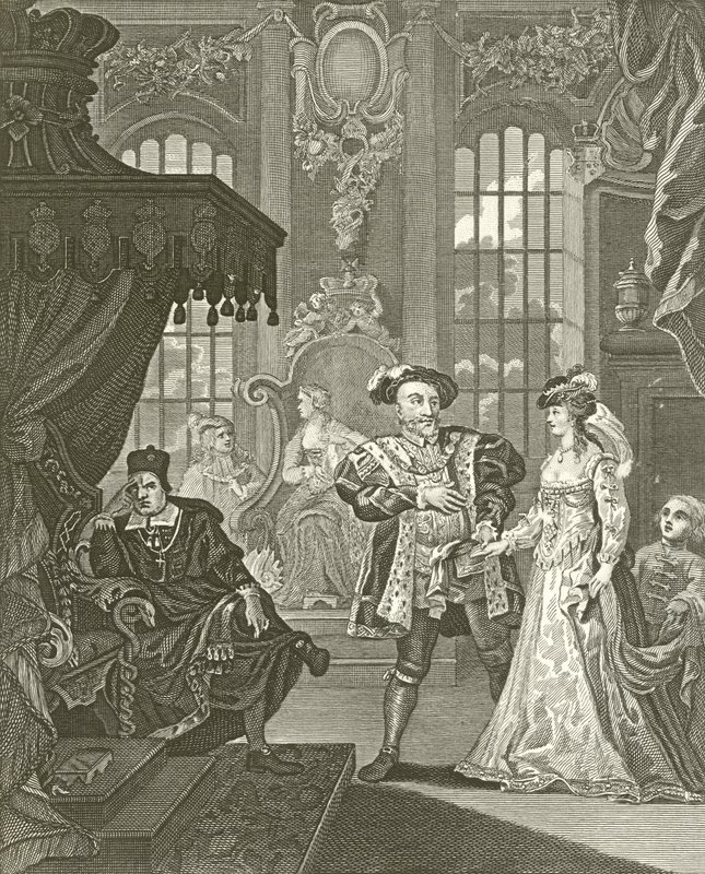 Heinrich der Achte und Anna Boleyn von William Hogarth