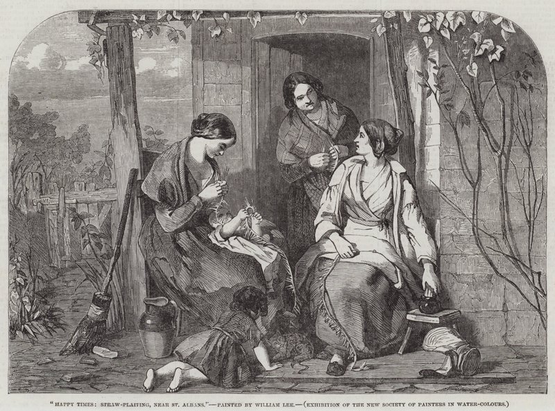 Glückliche Zeiten, Strohflechtern, in der Nähe von St. Albans von William Lee