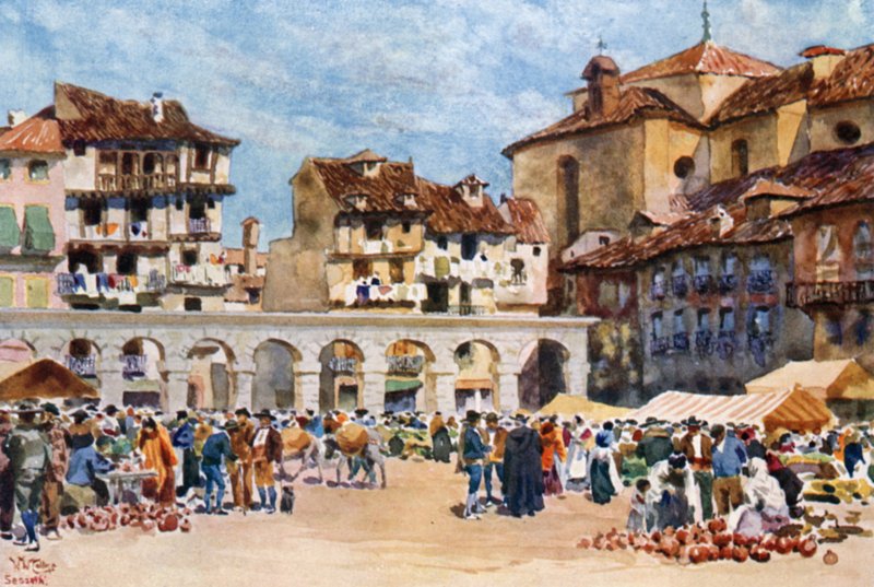 Segovia, Plaza Mayor von William Wiehe Collins