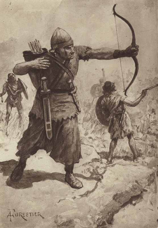 Asiatische Bogenschützen und Schleuderer von after Amedee Forestier