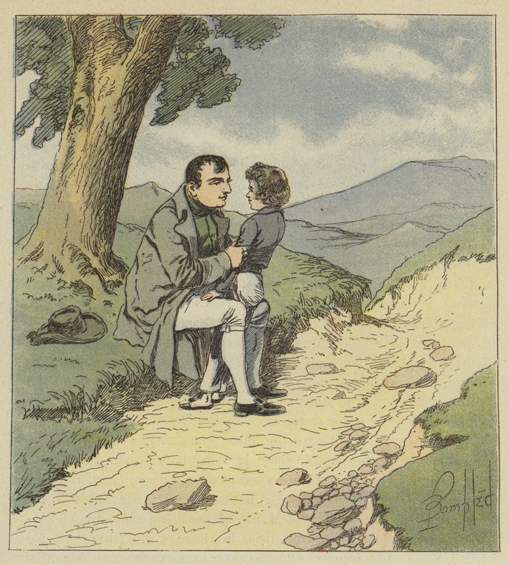 Napoleon und Tristan de Montholon von after Louis Charles Bombled