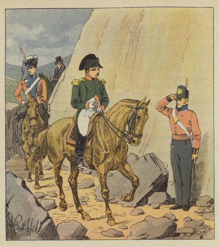 Spaziergang von Napoleon von after Louis Charles Bombled
