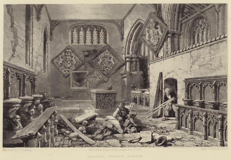 Arundel Kirche, Sussex von Samuel (after) Prout