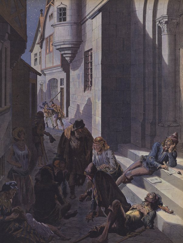 Vagabunden auf den Straßen von Paris von Onfray de Breville Job
